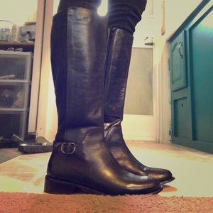 Vero Cuoio black real leather boots